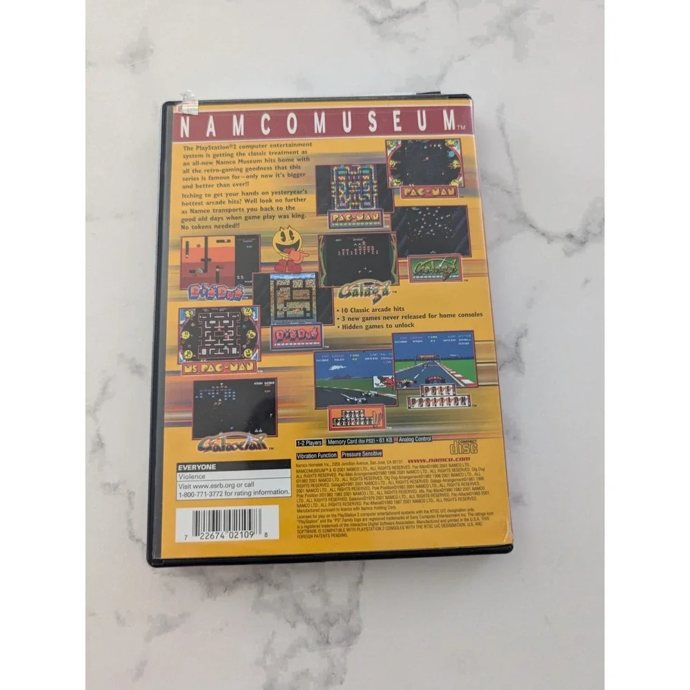 Namco Museum  Greatest Hits Sony PlayStation 2 PS2 2001 CIB Complete